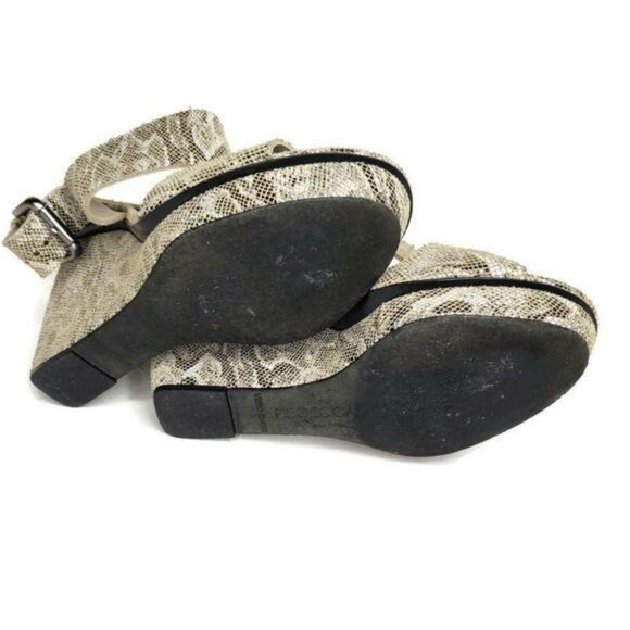 Rebecca Minkoff Women's Snake Print strappy Wedge Sandals Size 7 - Picture 9 of 16